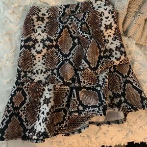 Misguided snake skin skirt